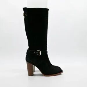 COACH‎ Beverly Suede Mid-High Boots Black